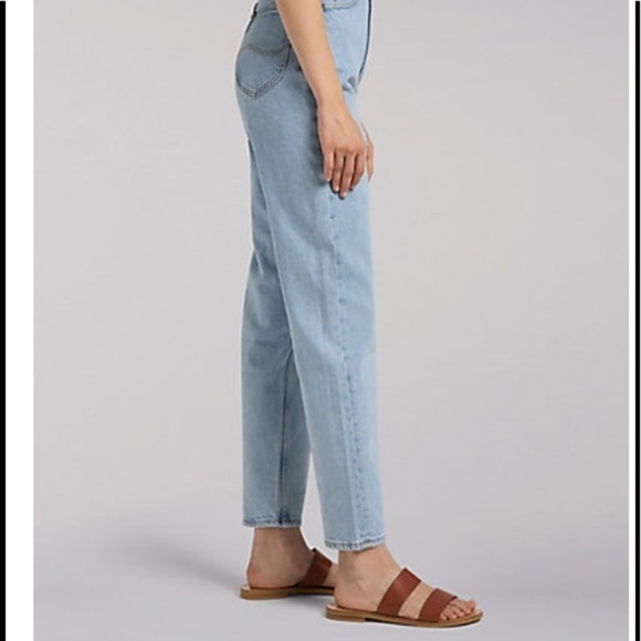 Vintage Lee High Waist Tapered Stone Wash 100% Cotton 10 Petite - Picture 3 of 14